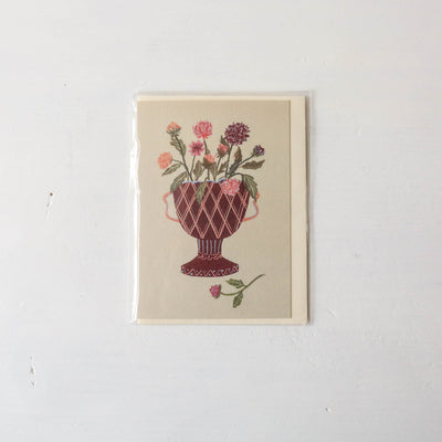 Pink Dahlias Mini Card