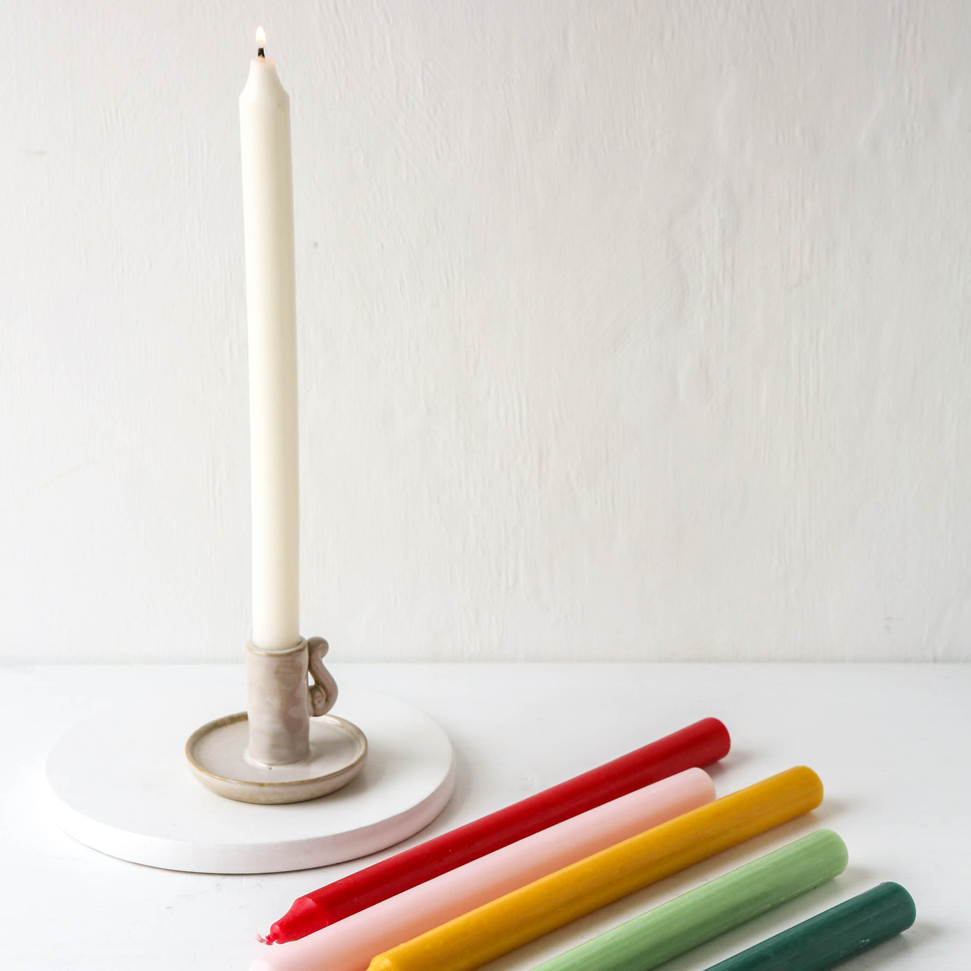 Tall Coloured Dinner Candle