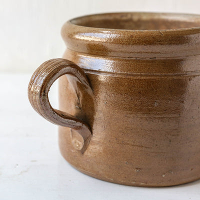 Vintage French Stoneware Confit Pot