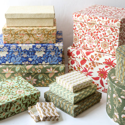 Squat Covered Box in Roja Olive - Medium