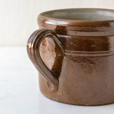 Vintage French Stoneware Confit Pot
