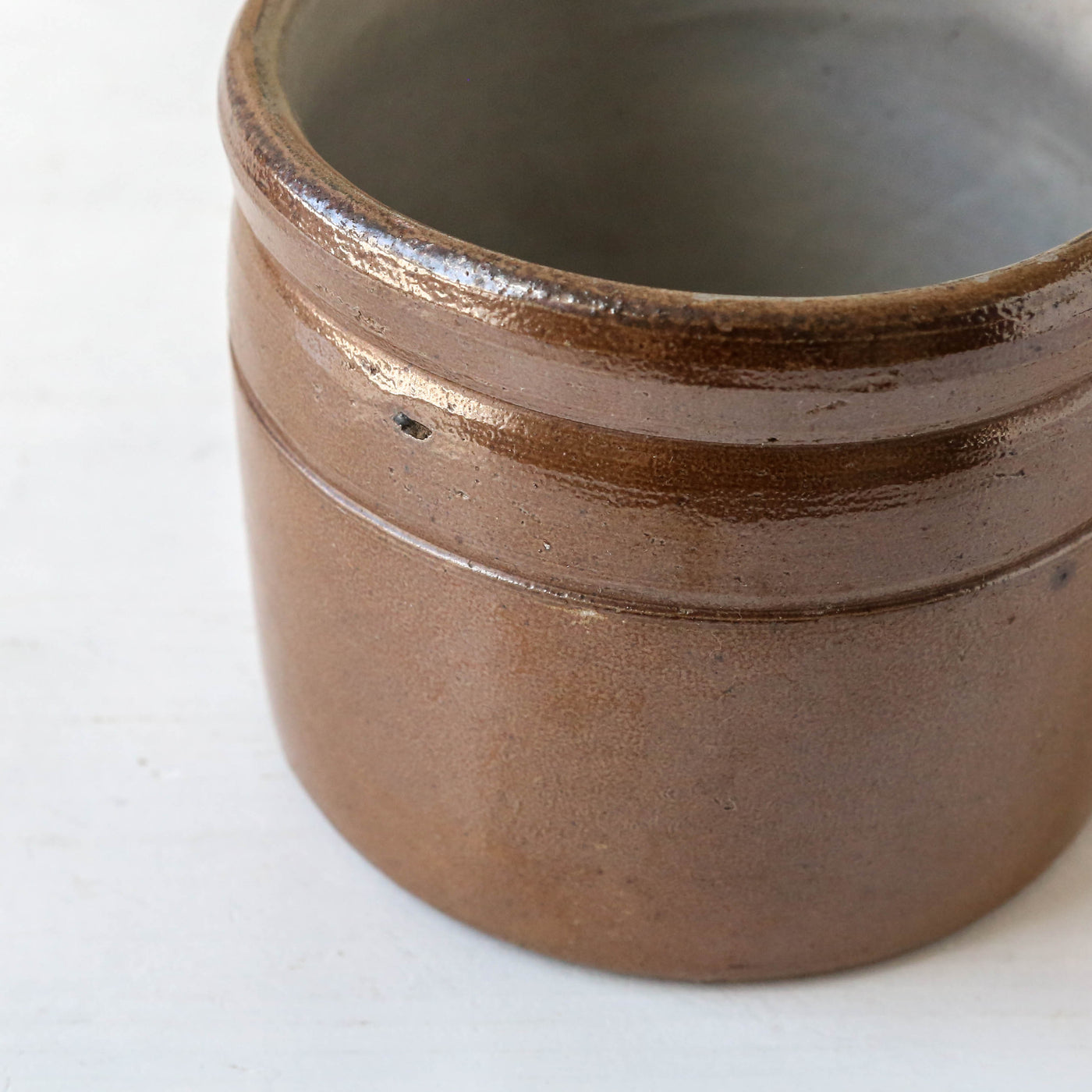Vintage French Stoneware Confit Pot