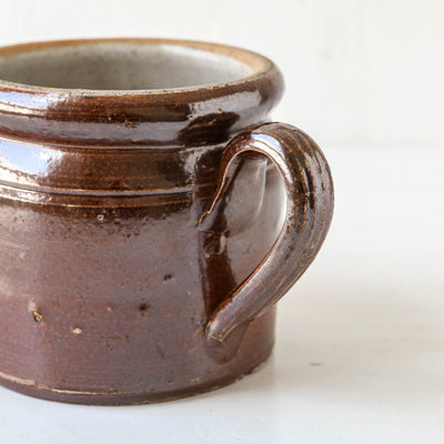 Vintage French Stoneware Confit Pot