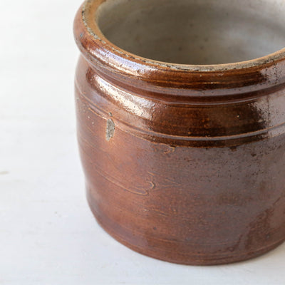 Vintage French Stoneware Confit Pot