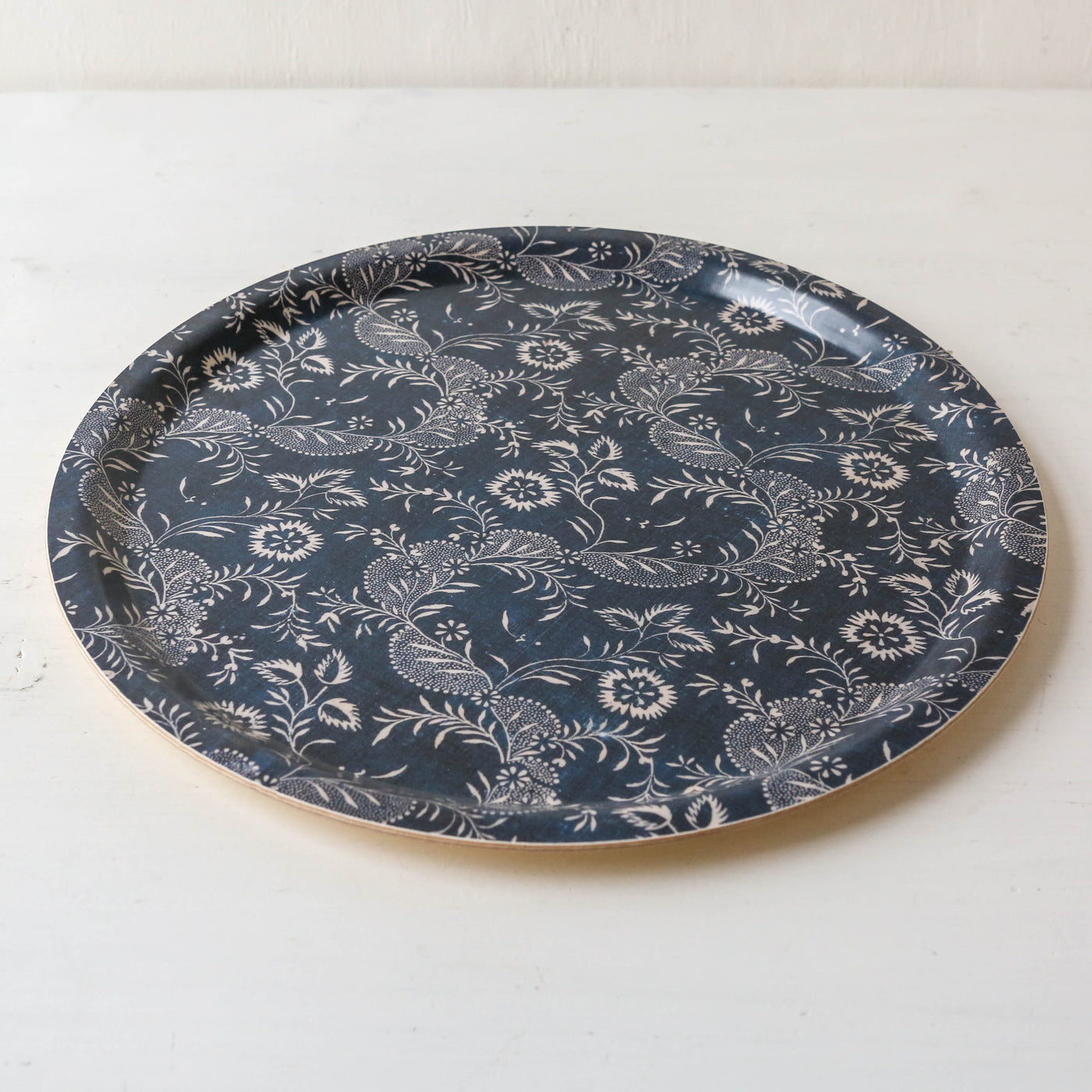 'Indigo' - Round Birch Wood Tray by Host