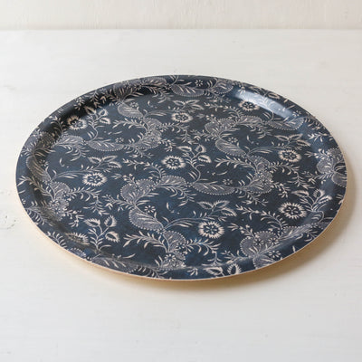 'Indigo' - Round Birch Wood Tray by Host