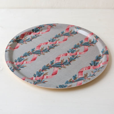 'Ribbons' - Round Birch Wood Tray by Host