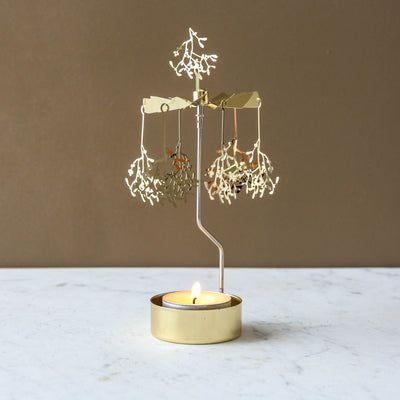 Anglaspel Candle Holder - Gold Mistletoe