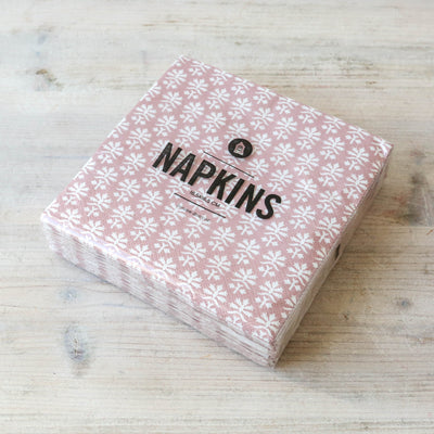 Pack of Paper Napkins - Rose Pink