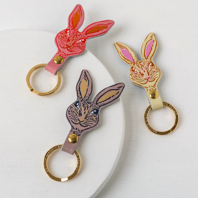 Bunny Shaped Leather Keyring