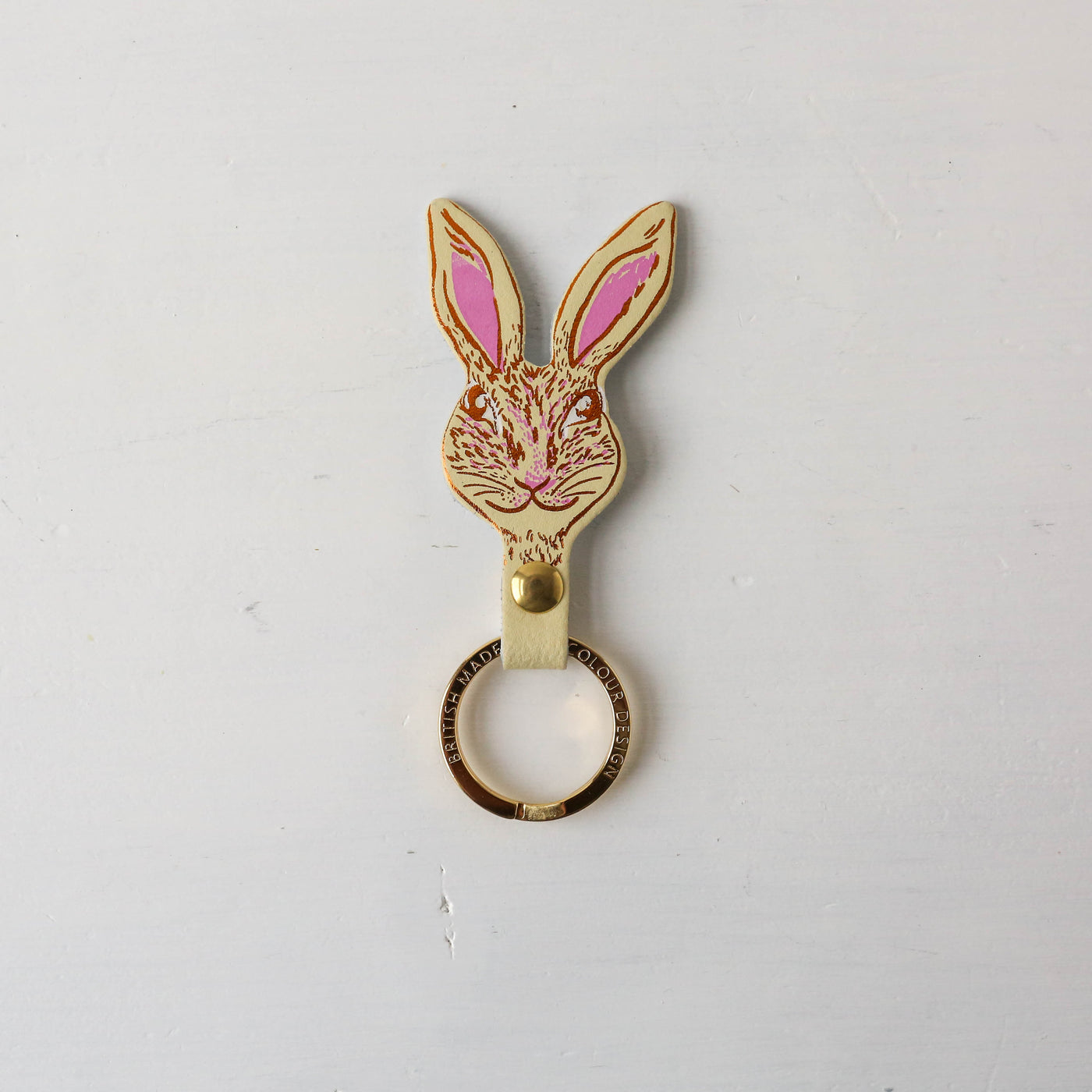 Bunny Shaped Leather Keyring