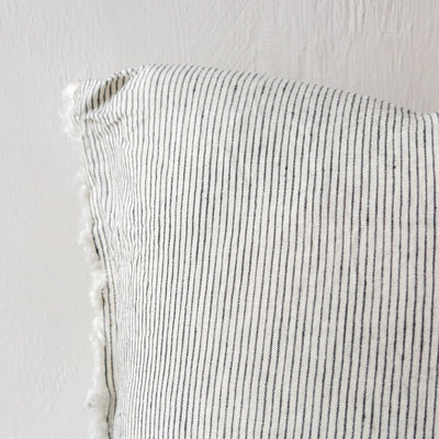 Fringed Cushion Cover - Pinstripe