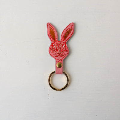 Bunny Shaped Leather Keyring