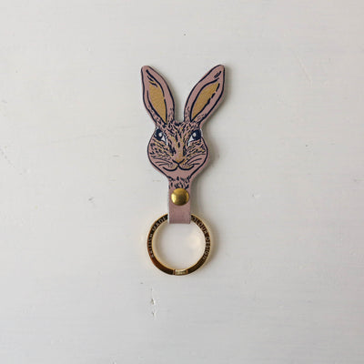 Bunny Shaped Leather Keyring