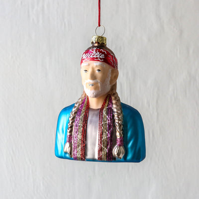 Willie Nelson  Glass Tree Decoration
