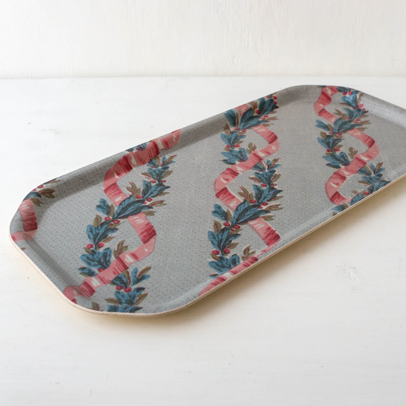 'Ribbon' - Large Octagonal Birch Wood Tray by Host