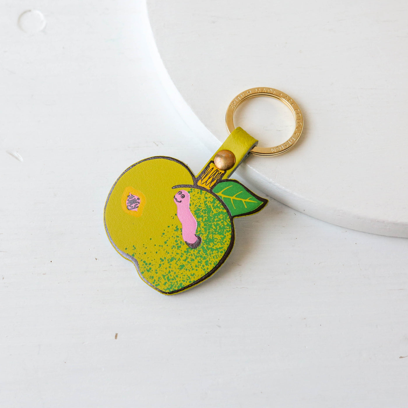 Juicy Apple Leather Keyring