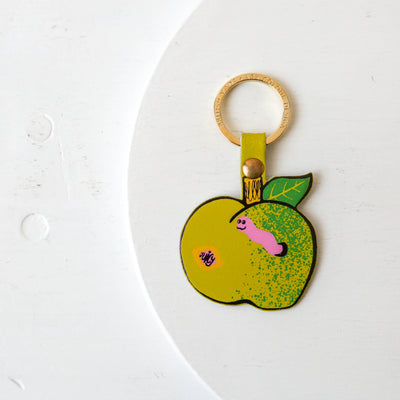 Juicy Apple Leather Keyring