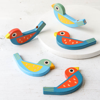 Colourful Wooden Bird Whistle
