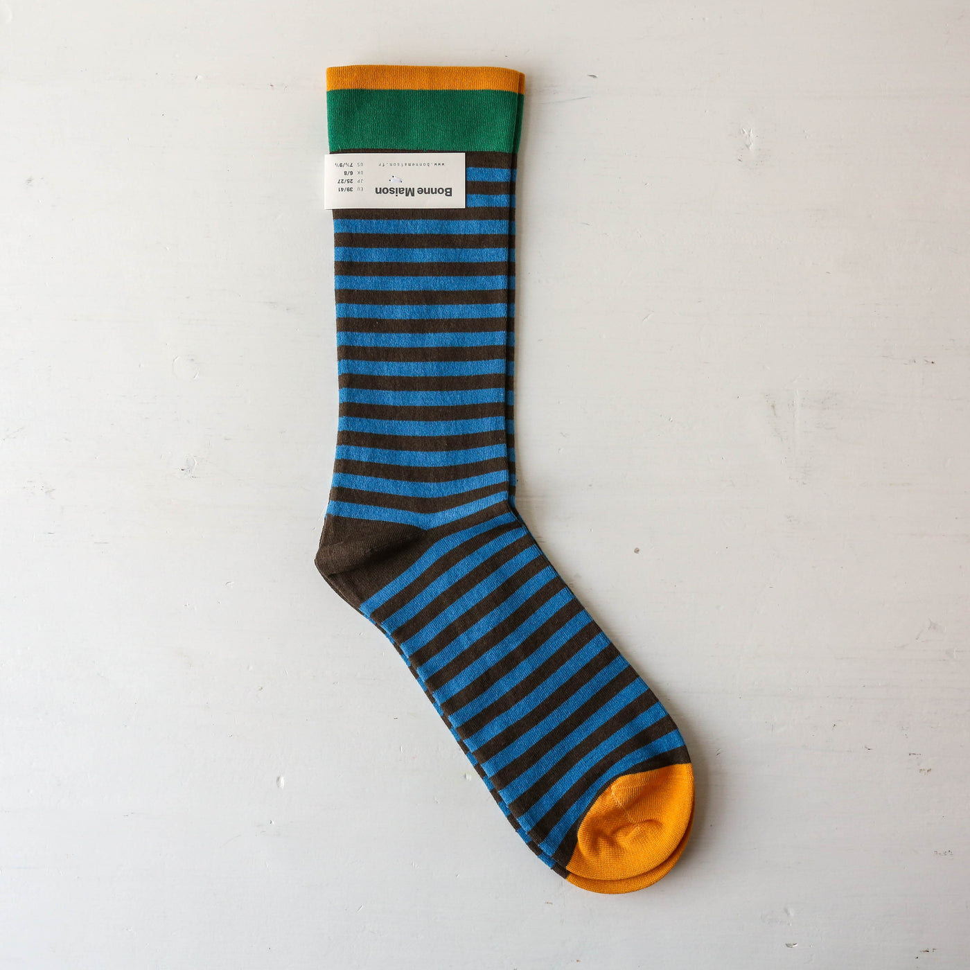 Bonne Maison Socks - Umber Stripe