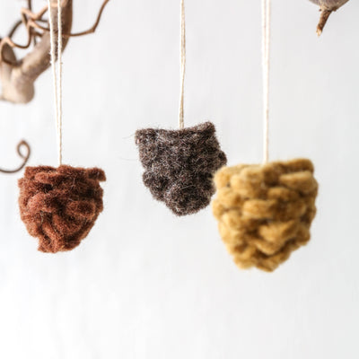 SALE Felt Pine Cone Hanging Decoration