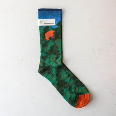 Bonne Maison Socks - House in Woods