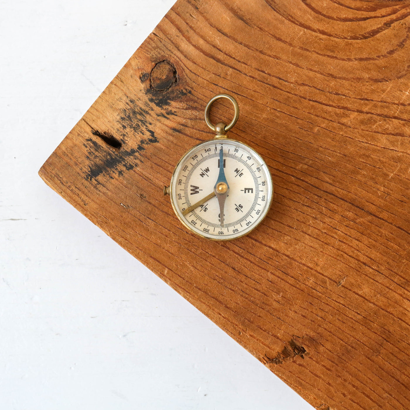Vintage Brass Pocket Compass