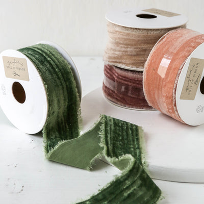 Wide Crushed Velvet Ribbon - 5m Roll
