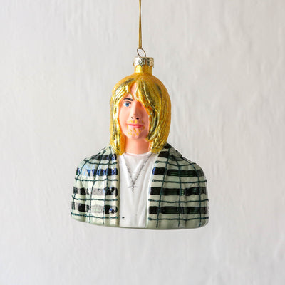 Kurt Cobain  Glass Tree Decoration
