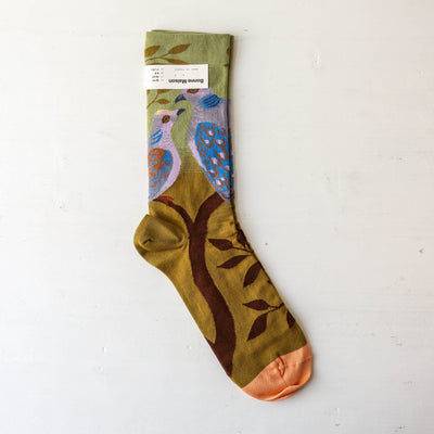 Bonne Maison Socks - Turtle Dove Absinthe