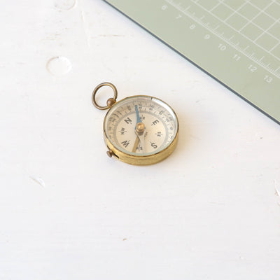 Vintage Brass Pocket Compass