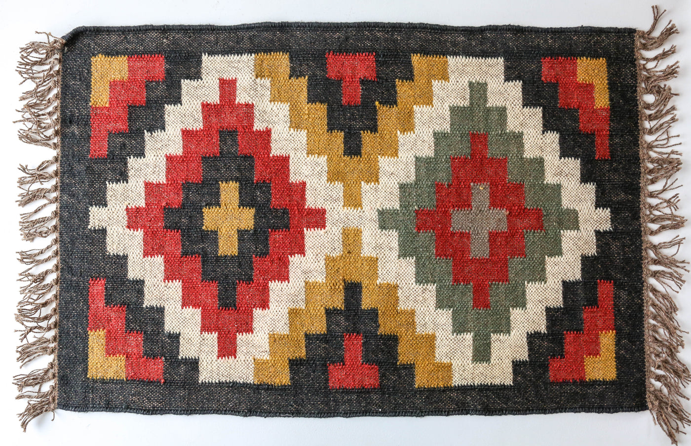 Geometric Kelim Woven Rug - 60 x 90cm