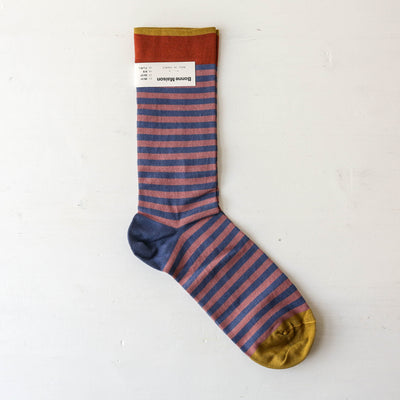 Bonne Maison Socks - Grape Stripe