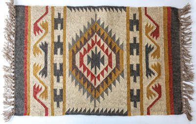 Aztec Kelim Woven Rug - 60 x 90cm