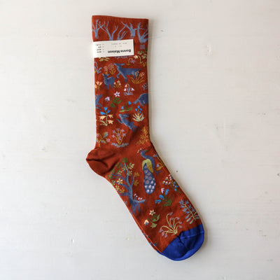 Bonne Maison Socks - Sepia Undergrowth