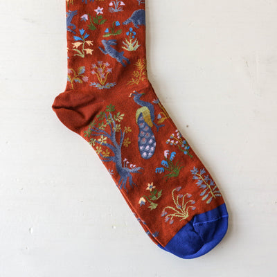 Bonne Maison Socks - Sepia Undergrowth