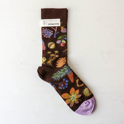 Bonne Maison Socks - Dark Brown Seed