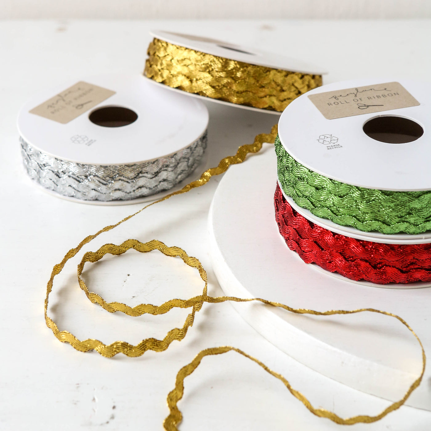Sparkly Ric Rac Ribbon - 13m Roll