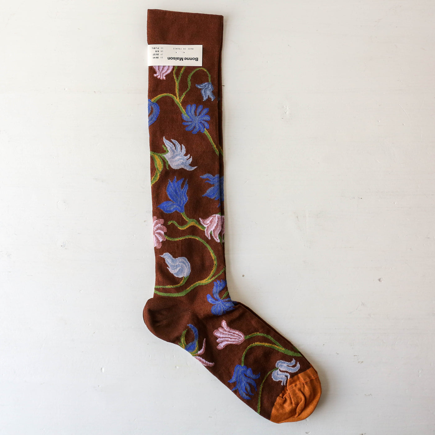 Bonne Maison Long Socks - Chestnut Flower