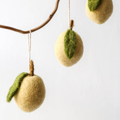 Felt Lemon Hanging Decoration