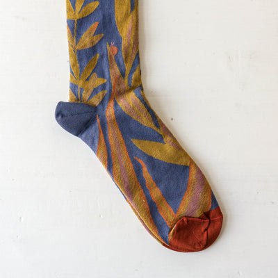 Bonne Maison Socks - Denim Plant