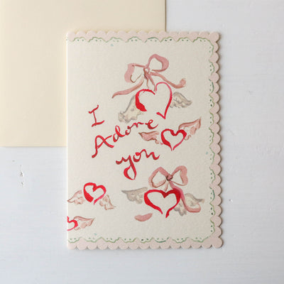 I Adore You Scalloped Edge Card
