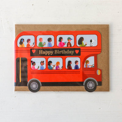 London Bus Birthday Card