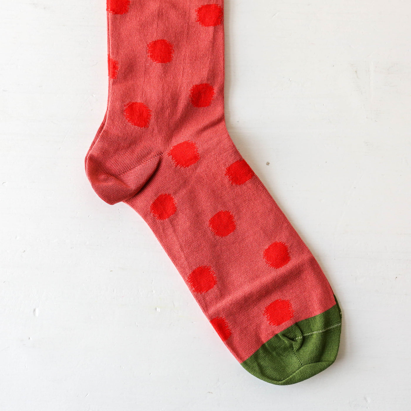 Bonne Maison Socks - Faded Red Polka Dot