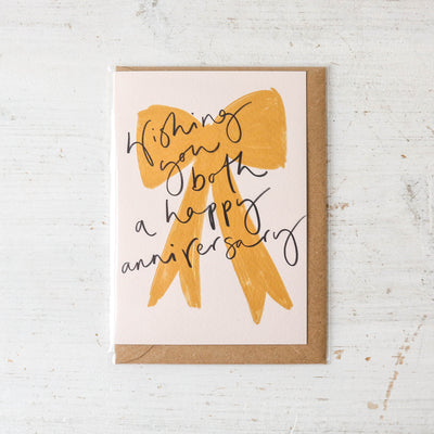 Wishing You Both Bow Anniversary Card