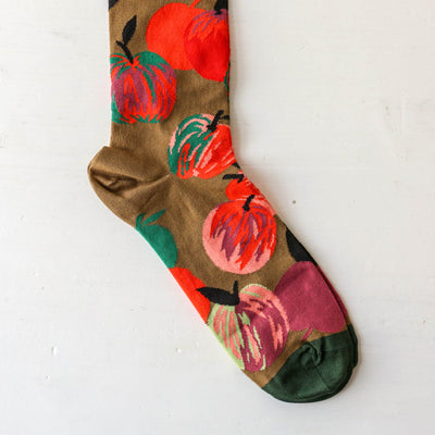 Bonne Maison Socks - Taupe Apple