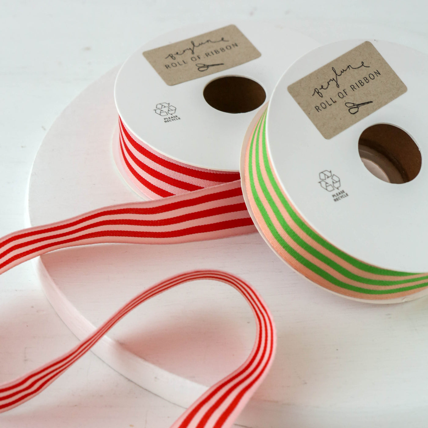 Wide Candy Stripe Ribbon - 15m Roll