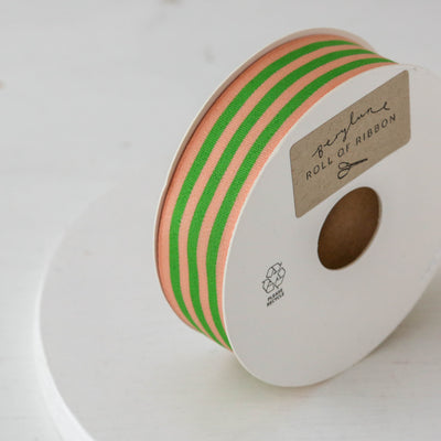 Wide Candy Stripe Ribbon - 15m Roll