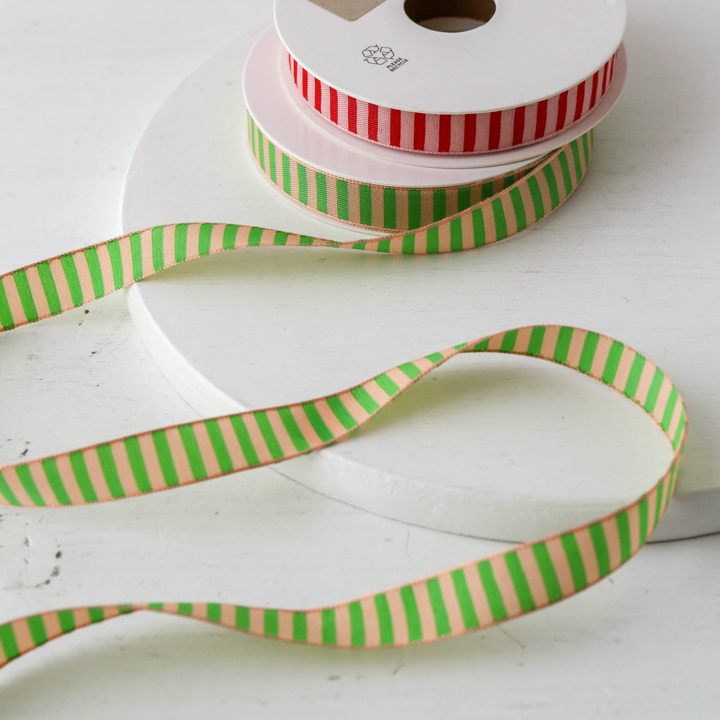 Narrow Candy Stripe Ribbon - 15m Roll