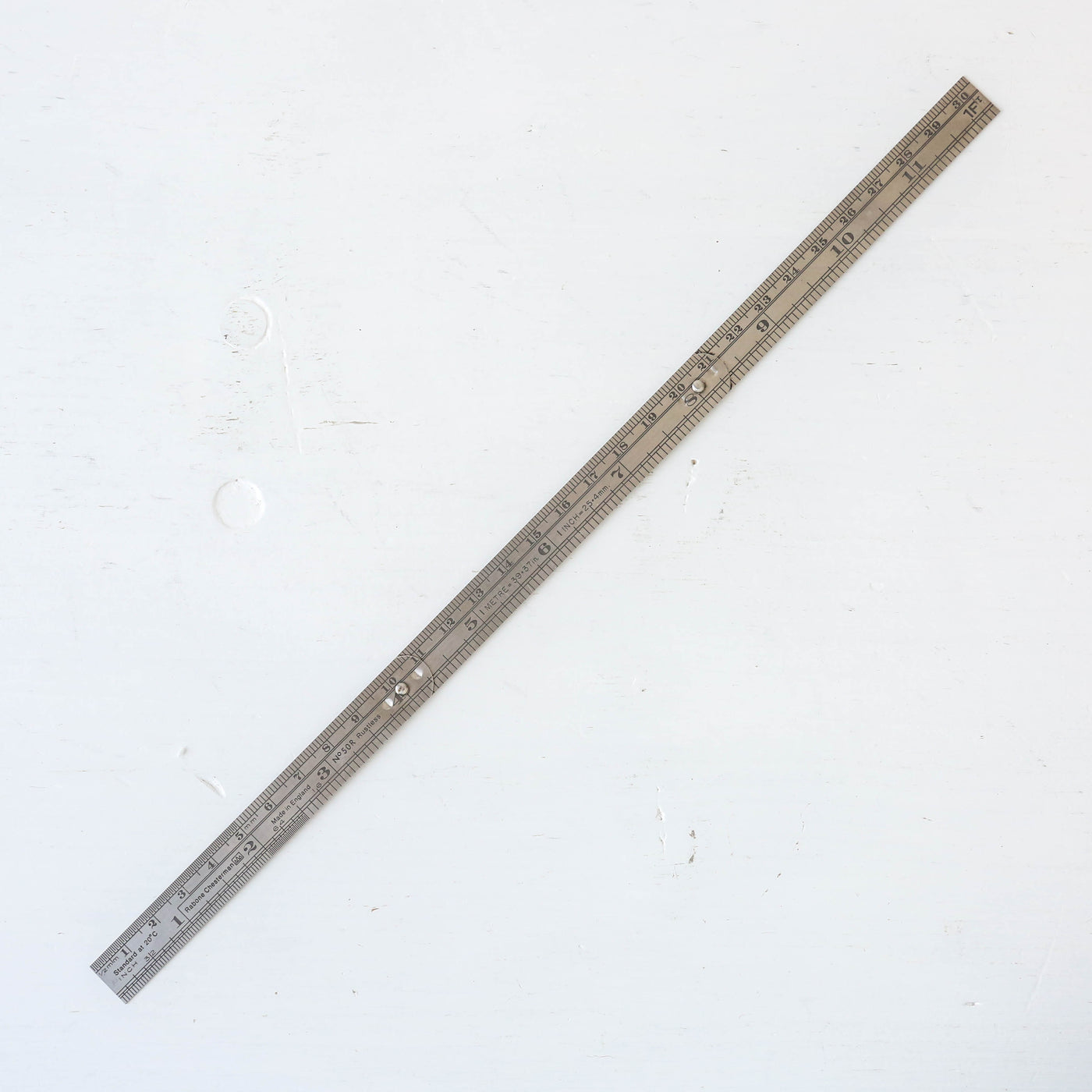 Vintage 12" Folding Steel Ruler - No.50R